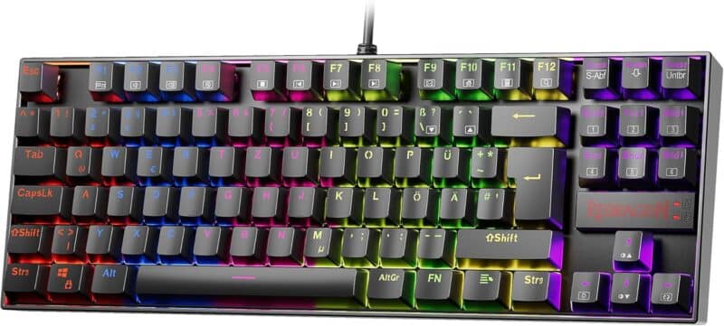 teclado mecánico Redragon K552 Kumara con switches rojos para gaming